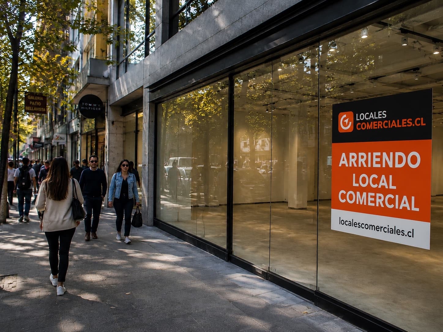 Local comercial en arriendo por localescomerciales.cl en una calle de alto flujo